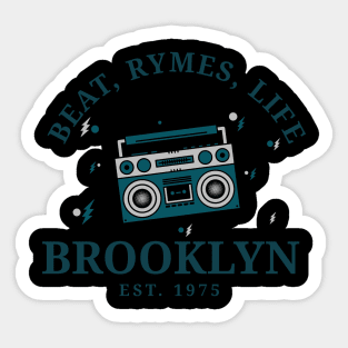 Beats Rhymes Life Brooklyn Sticker